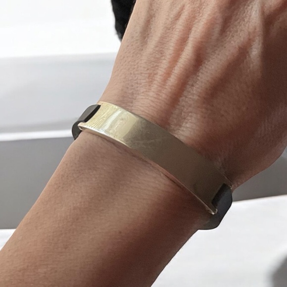 AUTHENTIC GUCCI STERLING SILVER BRACELET - BLACK - Picture 6 of 6